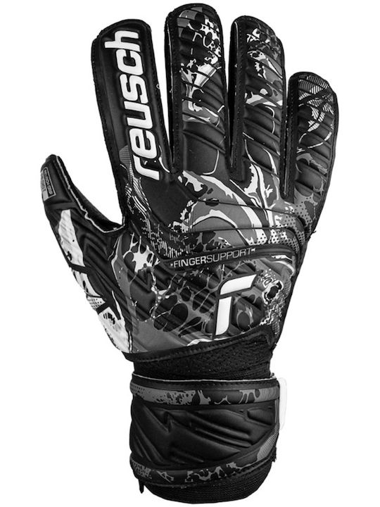 Reusch Attrakt Resist Finger Support Голмански ръкавици за Възрастни Черен