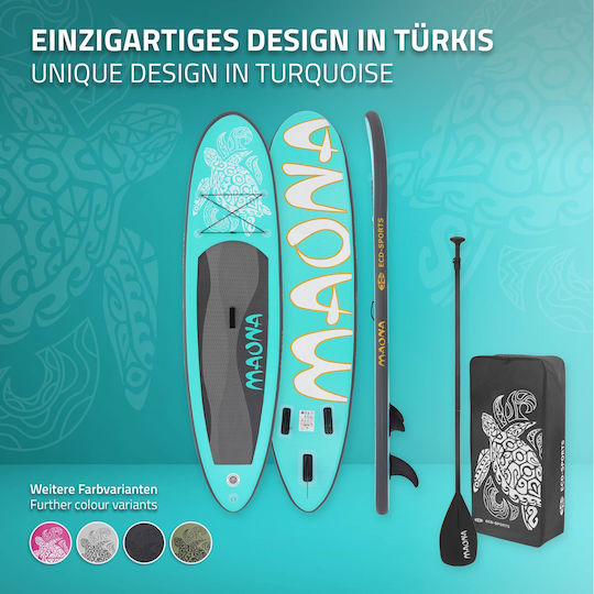 ECD Germany Maona Inflatable SUP Board with Length 3.08m Turquoise
