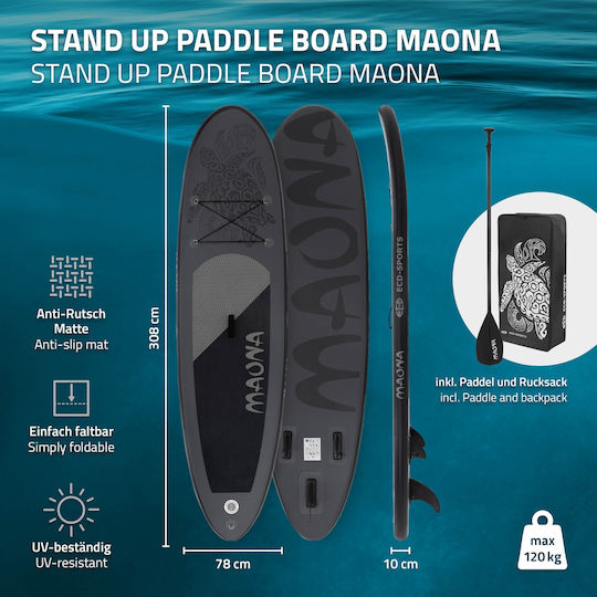 EDC Maona Inflatable SUP Board with Length 3.08m Black