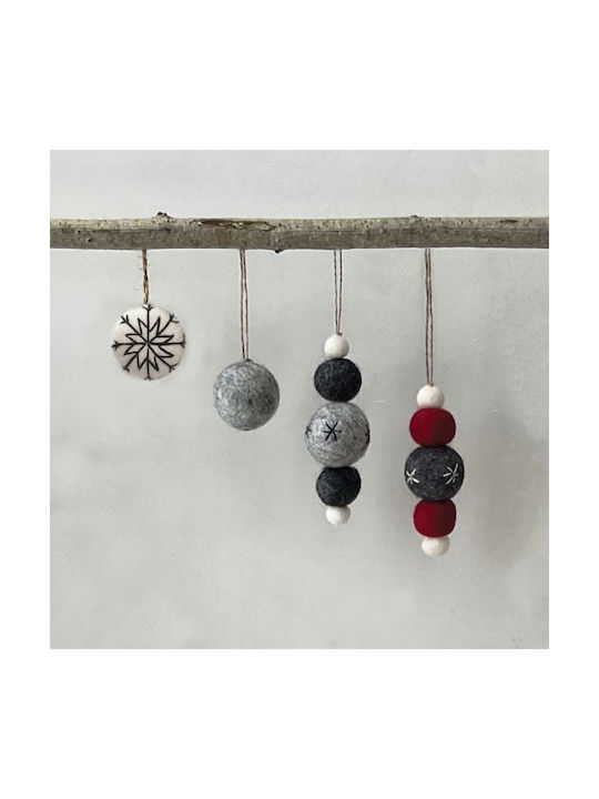 Hängendes Kugel Ornament Ornament Kunststoff Gray 10cm