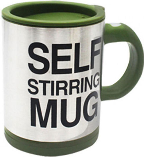 Mug Metallic with Lid Silver Mug Metallic with Lid Silver