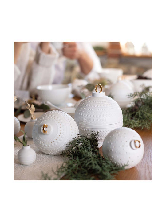 Raeder Christmas Porcelain Ball Ornament Illuminated