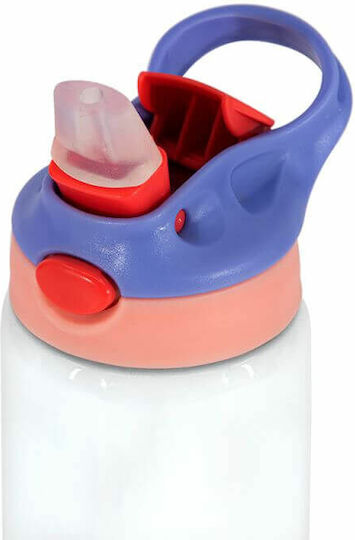 Koupakoupa Kinderflasche Rächer Rostfreier Stahl mit Strohhalm Weiß 350ml