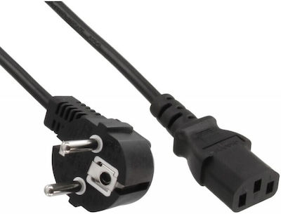 Powertech Schuko male - IEC C13 Cable 1.5m Μαύρο (CAB-P014)