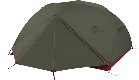 MSR Elixir 3 Red Backpacking Tent Camping Tent Igloo Green with Double Cloth 3 Seasons for 3 People Waterproof 1500mm 324x213x104cm