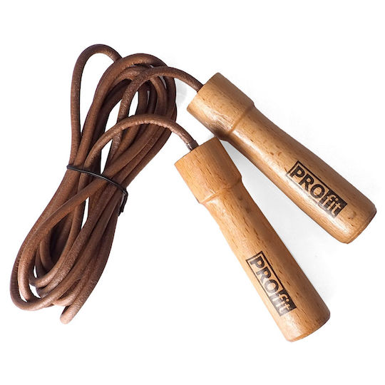 Profit DK 1019 Jump Rope 2.8m Brown with Adjustable Length