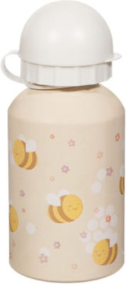 Sass & Belle Kids Aluminium Water Bottle Beige 300ml