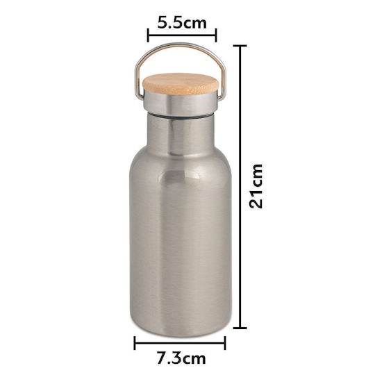 Koupakoupa Μπουκάλι Θερμός Ανοξείδωτο 350ml Ασημί
