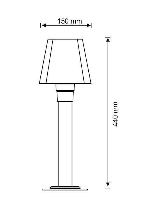 Polux Polux Außenstehlampe für Außenbereich 10W IP44 für E27 Lampenbirnensockel Schwarz