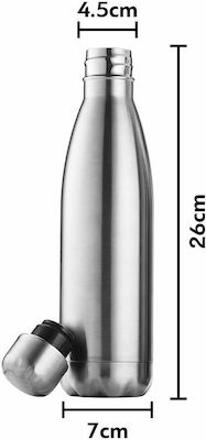 Koupakoupa Flasche Thermosflasche Rostfreier Stahl Silber 500ml