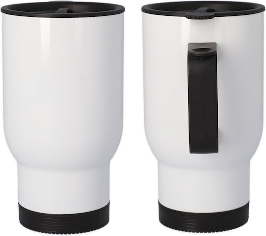 Koupakoupa I Love You Stainless Steel Thermos Bottle 450ml White with Handle