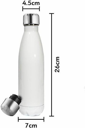 Koupakoupa hearts Recyclable Bottle Thermos Stainless Steel BPA Free 500ml White