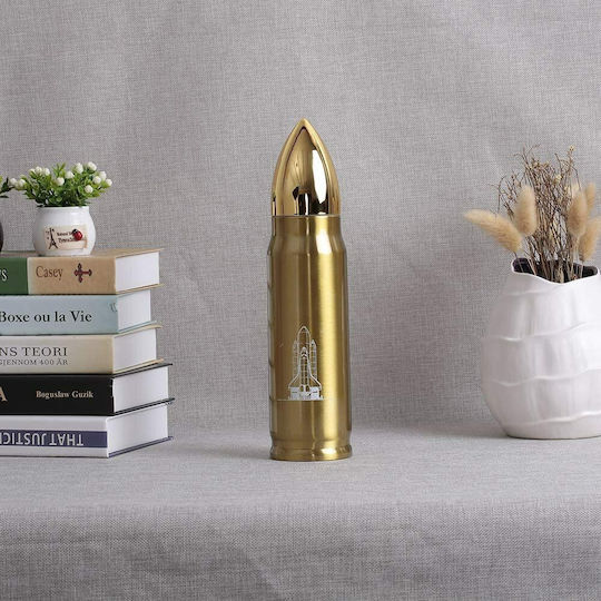 Giftland Glass Thermos Stainless Steel 500ml Gold
