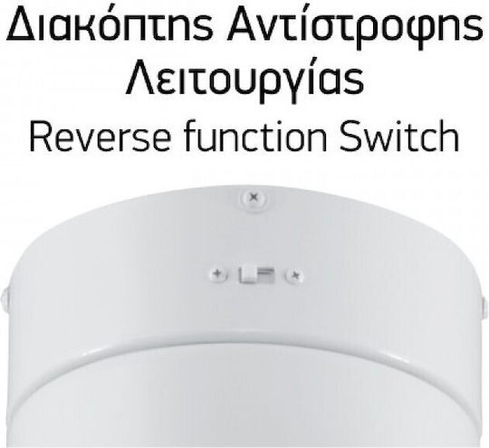 Spot Light Ανεμιστήρας Οροφής 132cm με Φως Καφέ / Ασημί