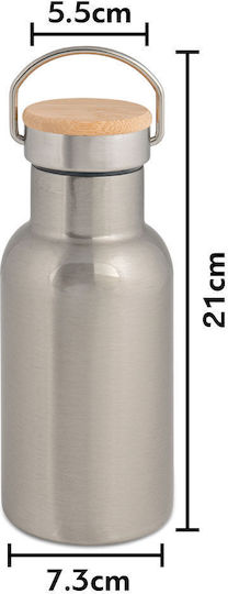 Koupakoupa Sticlă Termos Oțel Inoxidabil 350ml Argintiu