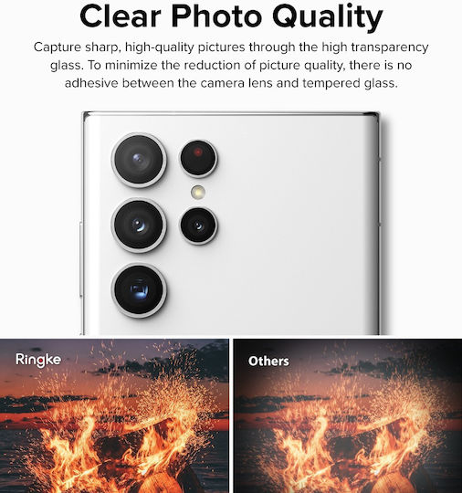 Ringke Frame Προστασία Κάμερας Tempered Glass Μαύρο για το Galaxy A34