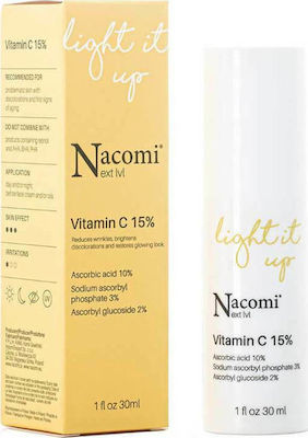 Nacomi Next Level Vitamin C 15% Anti-îmbătrânire Serum Față cu Vitamina C pentru Strălucire 30ml