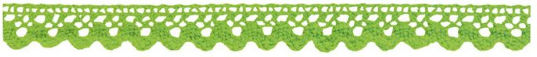 Heyda Dantelă Panglică Monocromie Verde 2metri cu lățime 15mm