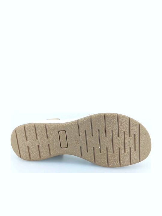 Damenplattformen Beige