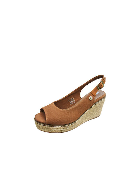 Refresh Anatomic Women's Fabric Platform Espadrilles Tabac Brown