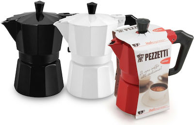 Pezzetti Italexpress Stovetop Espresso Pot for 3Cups Black