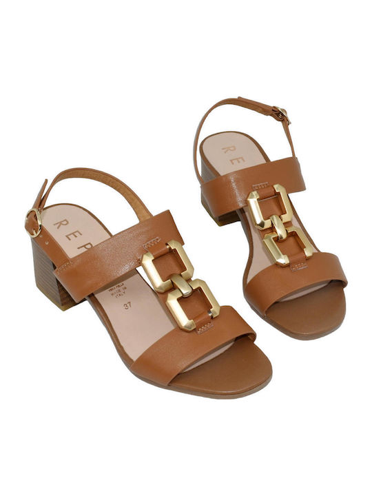 Leder Sandalen Tabac Braun