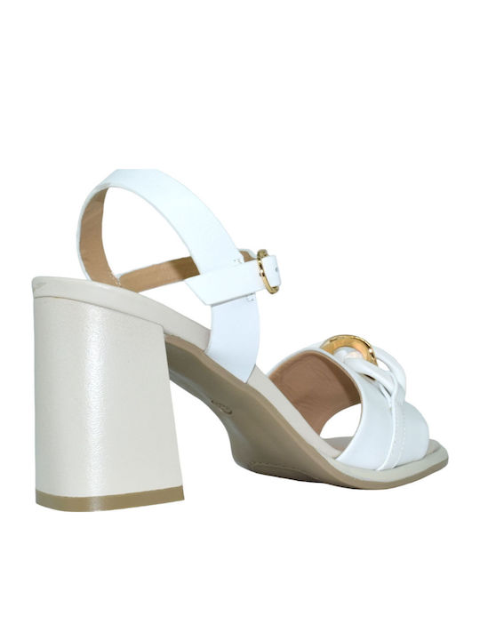 Leder Sandalen Weiß