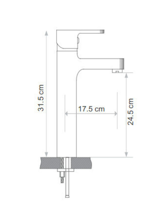 Forte Mixing Tall Sink Faucet Black