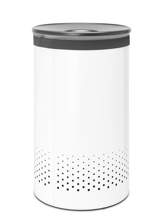 Brabantia Laundry Basket Plastic 60lt with Cap White