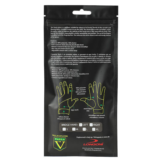 Longoni Glove Vaula DX Glove Μπιλιάρδου 1pcs 18290D