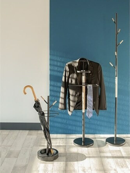 Present Time Regenschirmständer Metallisch Schwarz 25.5x25.5x74cm 1Stück