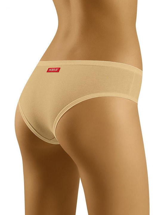 Wolbar Figi Sleek Soft Βαμβακερό Γυναικείο Slip Μπεζ