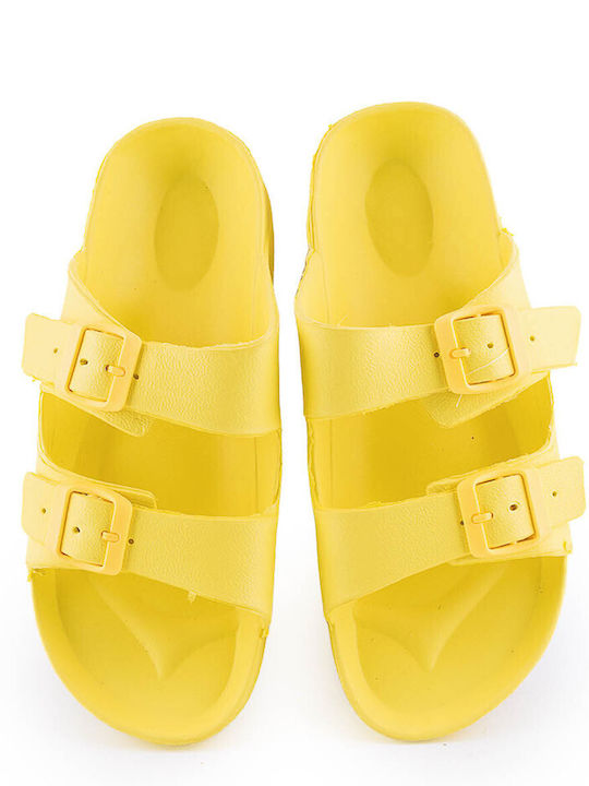 Love4shoes Frauen Flip Flops in Gelb Farbe