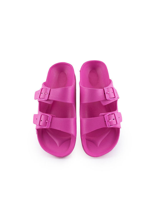 Love4shoes Frauen Flip Flops in Fuchsie Farbe