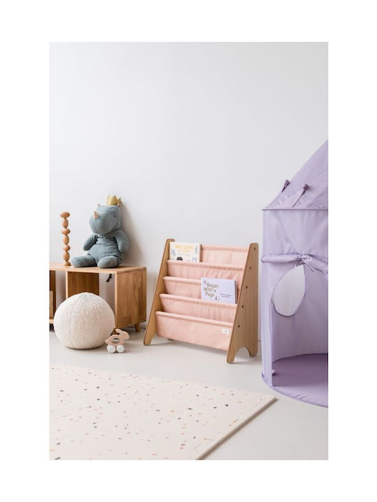 Kids Wooden Bookcase Orange 61cm