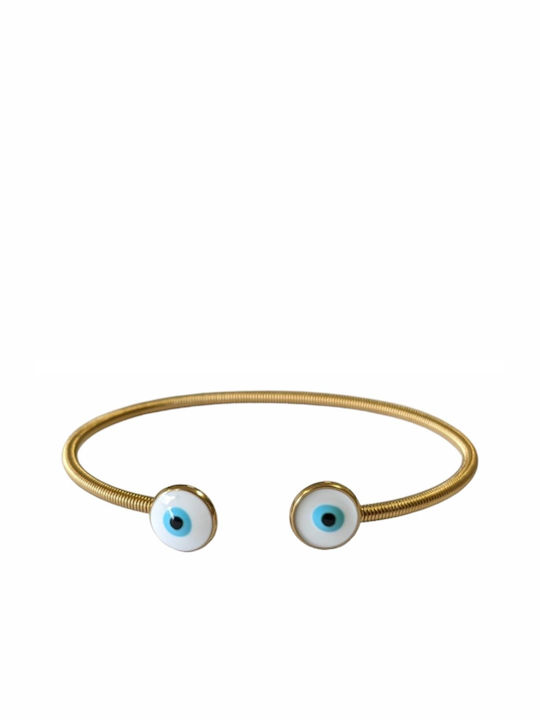 Tatu Moyo Bracelet Handcuffs with design Eye made of Steel Gold Plated