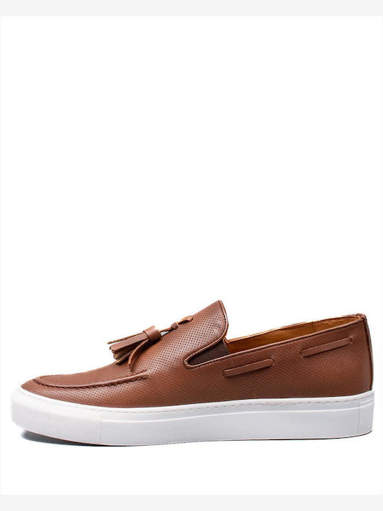 Δερμάτινα Ανδρικά Loafers σε Μπλε Χρώμα