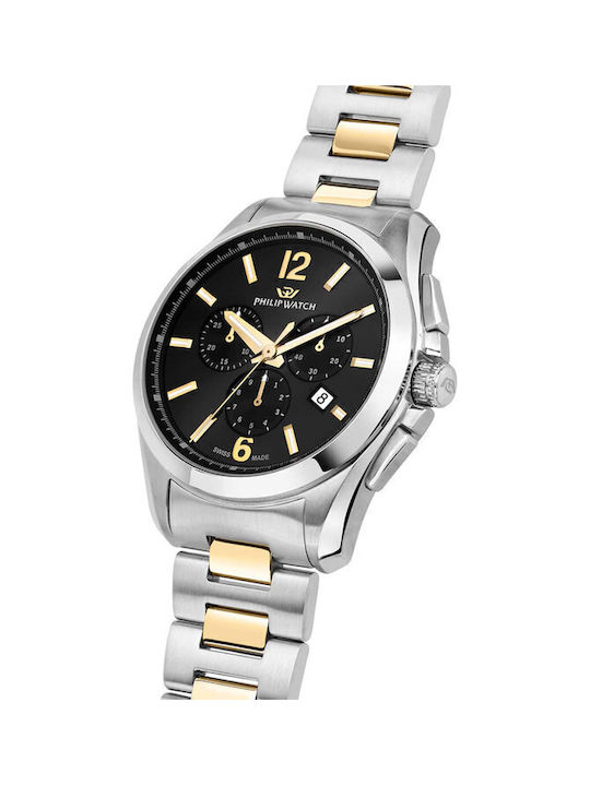 Philip Watch Ρολόι Μπαταρίας με Μεταλλικό Μπρασελέ Philip Watch Ρολόι Μπαταρίας με Μεταλλικό Μπρασελέ
