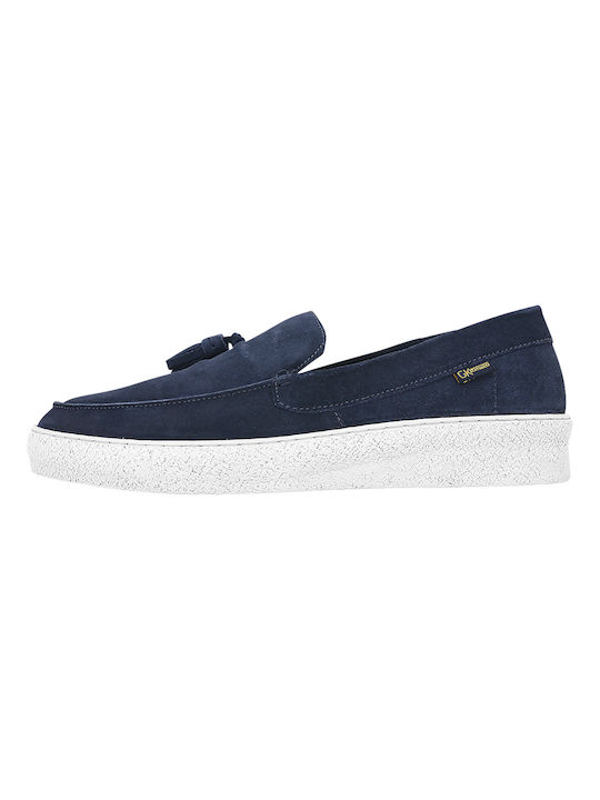 GK Uomo Men's Suede Loafers Blue -1016