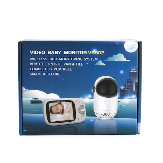 Techsuit Wireless Baby Monitor with Camera & Screen 3.2" , Two-way Communication & Lullabies