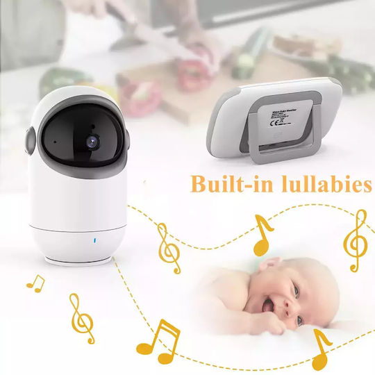 Techsuit Wireless Baby Monitor with Camera & Screen 3.2" , Two-way Communication & Lullabies