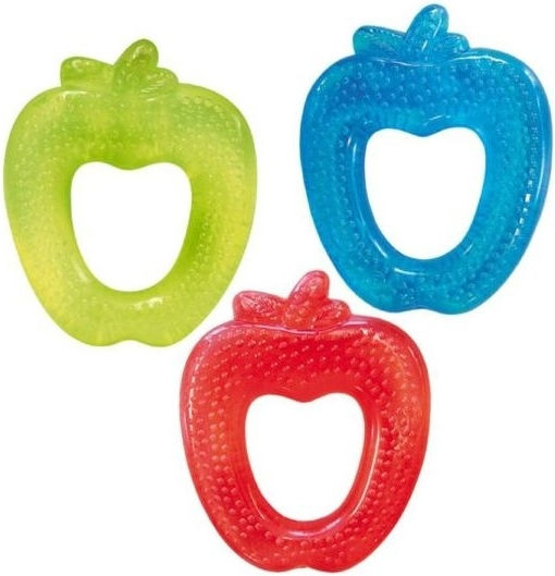 Lorelli Apple Teething Ring with Water BPA Free made of Silicone for 3 m+ Yellow