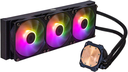 CoolerMaster MasterLiquid 360L Core Water Cooling System AIO CPU With 3 Fans 120mm And ARGB Lighting