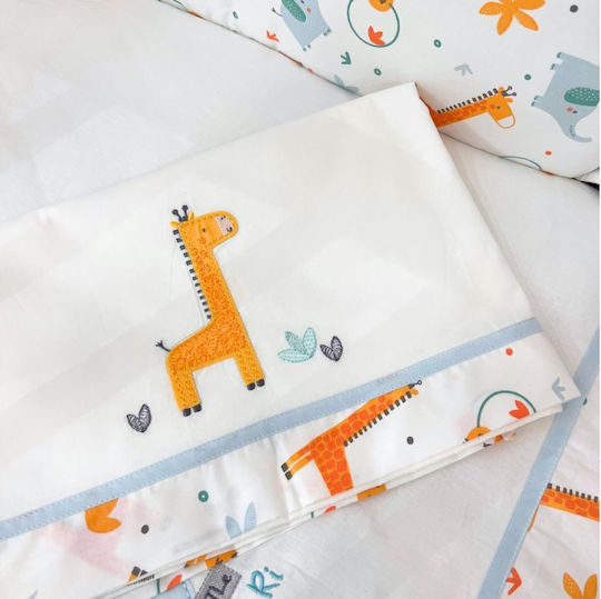 Funna Baby Σετ Κούνιας Giraffe Λευκό 6τμχ