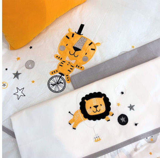 Funna Baby Σετ Κούνιας Circus Λευκό 6τμχ