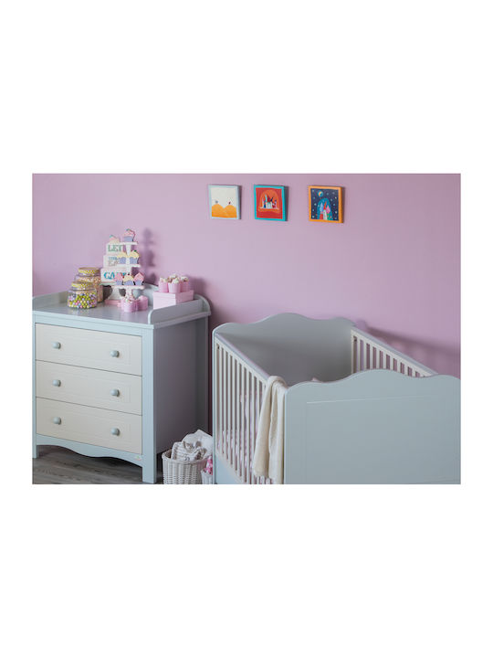 Rigel Dulap cu Sertare pentru Bebeluși cu 3 Sertare Roz 100x52x90cm