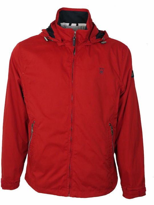 Inox Herren Winter Jacke Lässig Rot