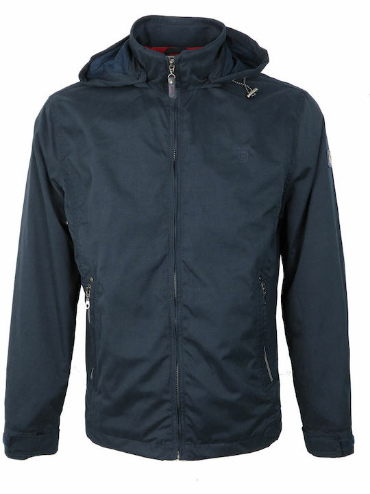 Inox Herren Winter Jacke Lässig Blau