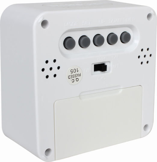 Keskor Ceas De Masă Digital Din Plastic Cu Ceas Deșteptător Alb 84402-4