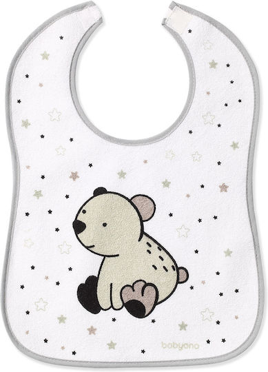 Babyono Αδιάβροχη Σαλιάρα από 100% Βαμβάκι με Αυτοκόλλητο Ροζ, Kύκνος για 9 m+